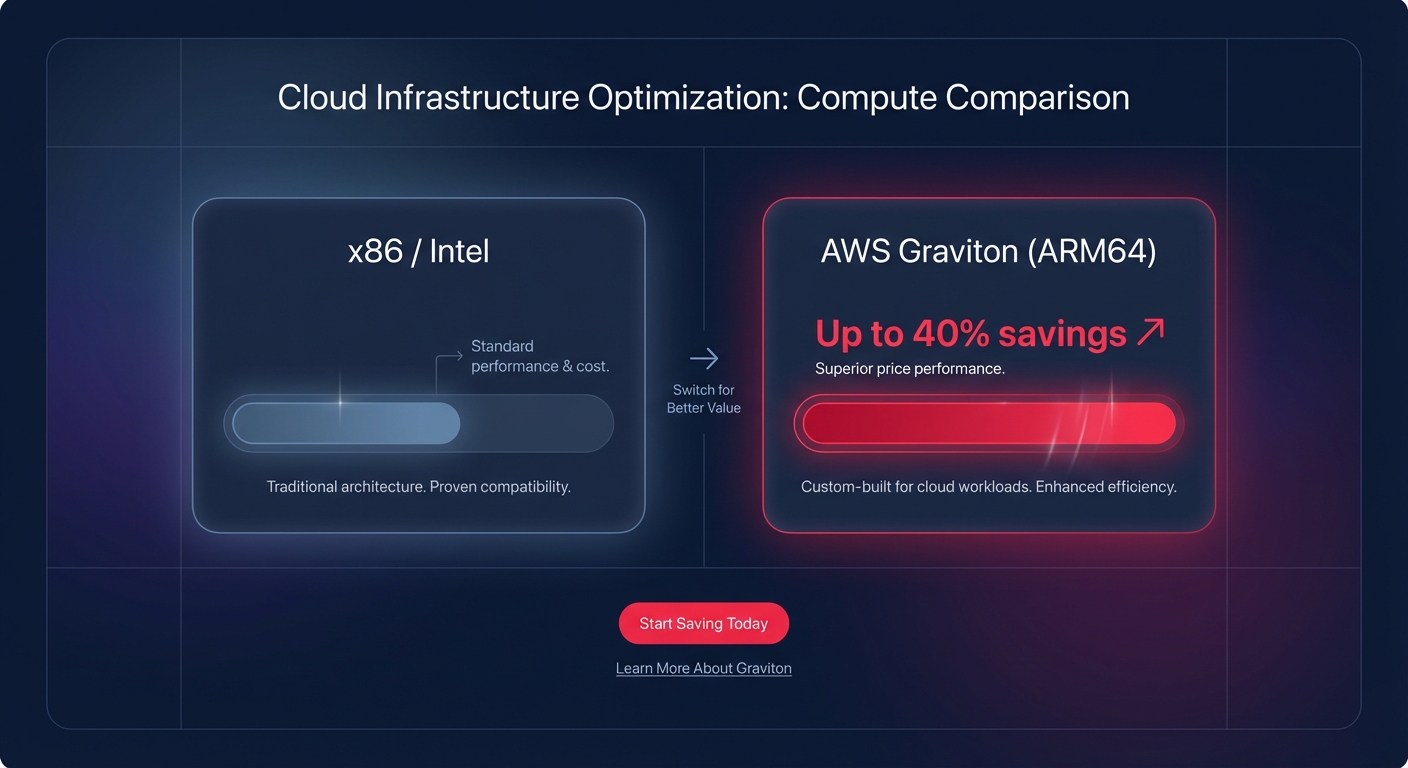 How AWS Graviton vs Intel benchmarks reveal up to 40% in hidden cloud savings