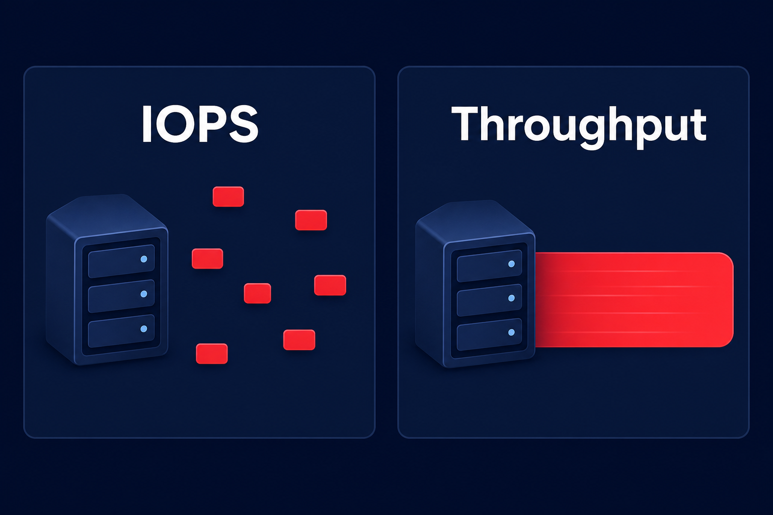 IOPS versus throughput