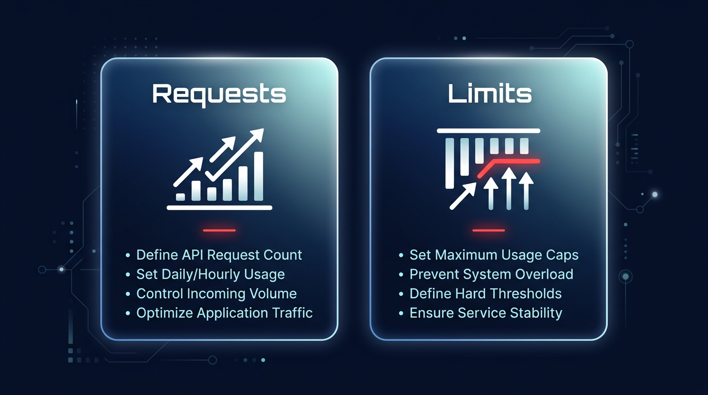 Requests vs limits diagram