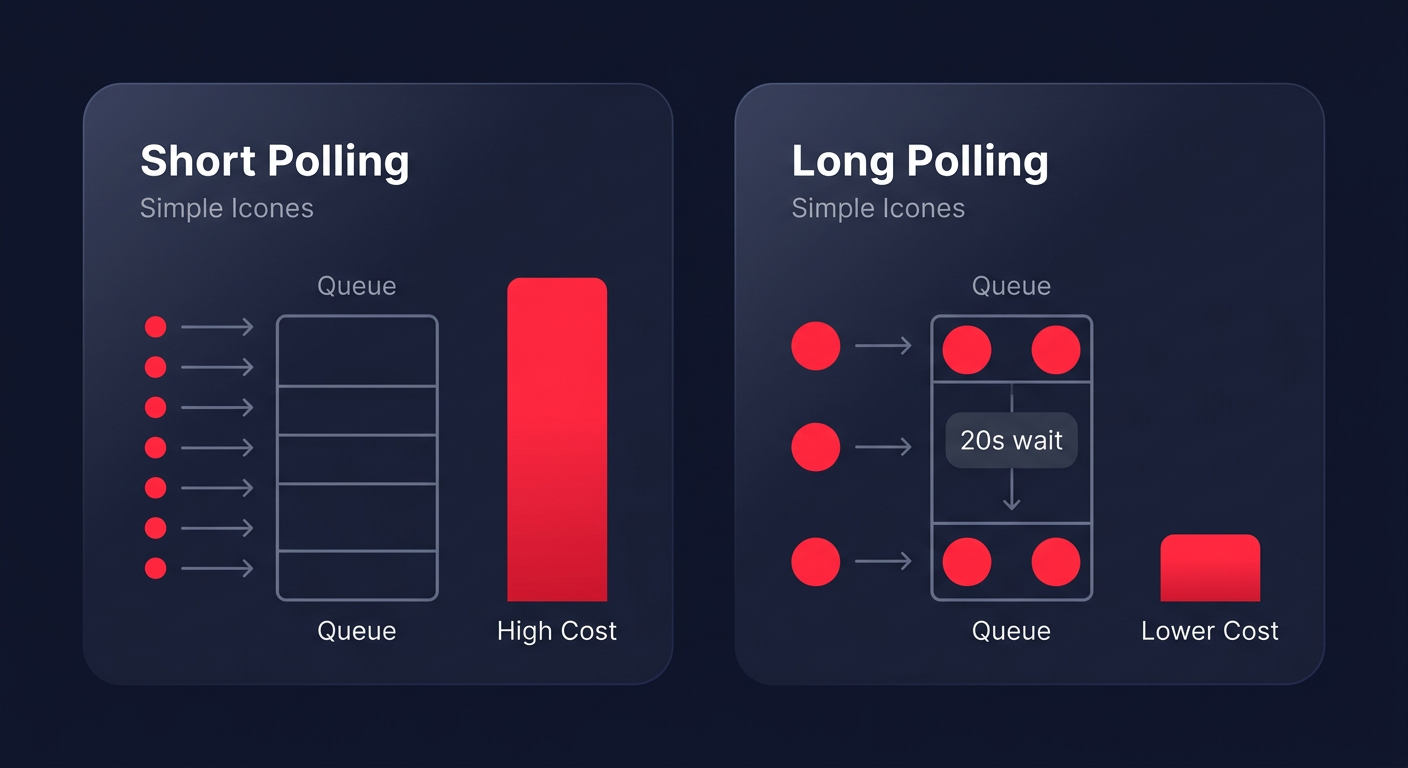 Long polling vs short