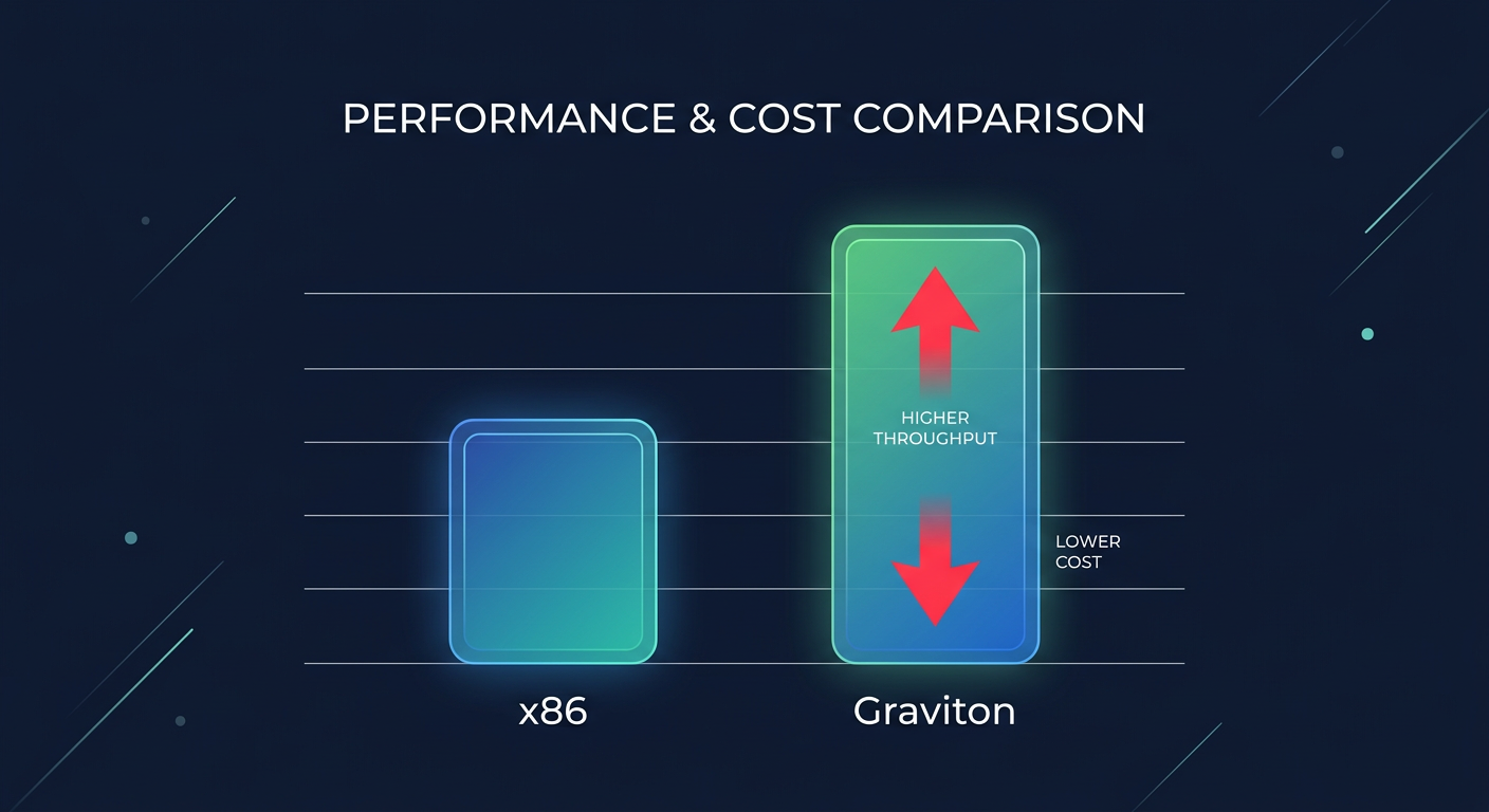 Graviton vs x86 chart