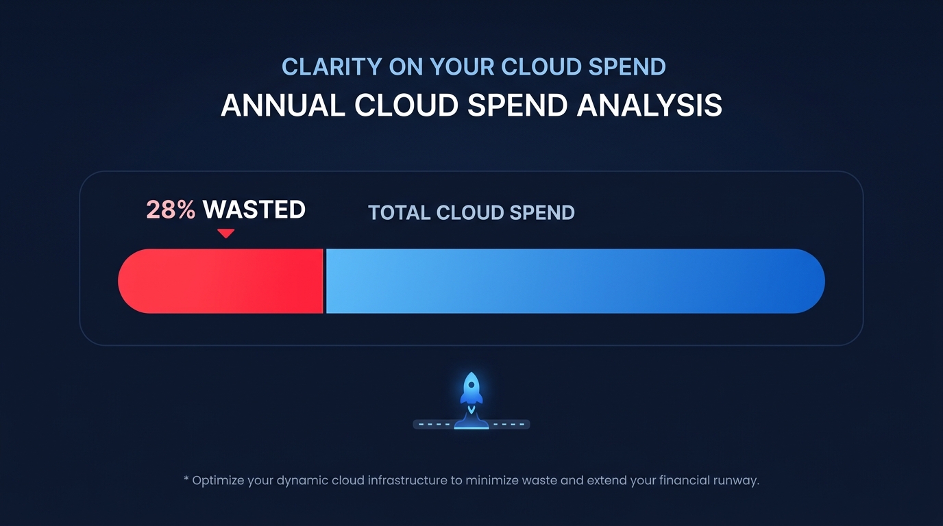 Cloud spend waste chart