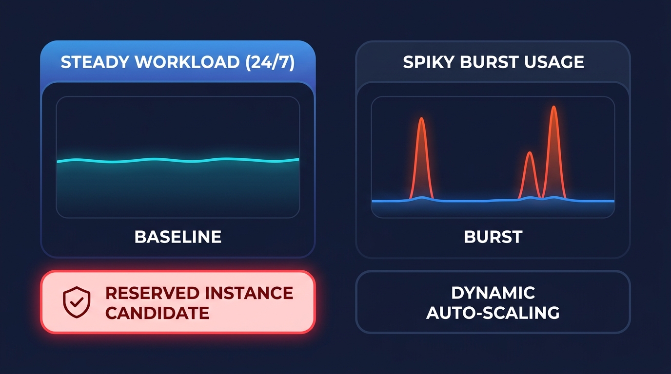 Baseline vs burst usage