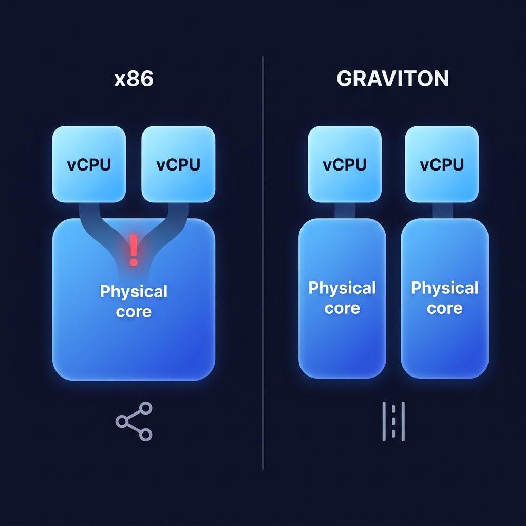x86 vs Graviton cores